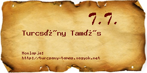 Turcsány Tamás névjegykártya